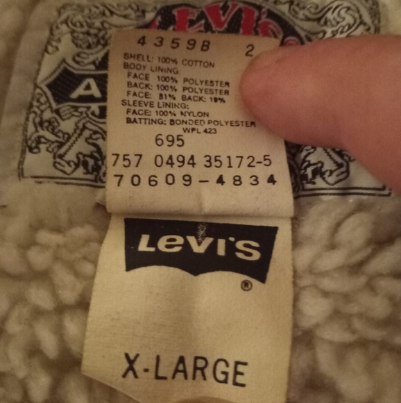 Vintage Levi's Demin Sherpa trucker Jacket Size XL - Picture 12 of 12